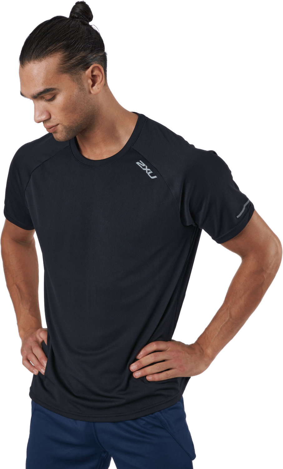 Aero Tee Black/silver Reflective, Male, Apparels, T-shirt, Running, Black, S