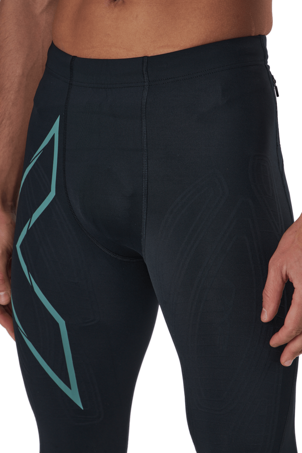 Light Speed Compression Tight Black/silver Sage Reflective - Bild 4