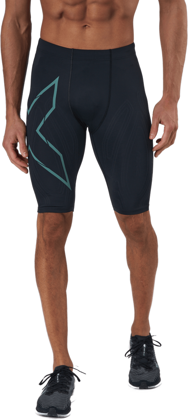 Light Speed Compression Short Black/silver Sage Reflective, Male, Apparels, Leggings, Running, Black, S