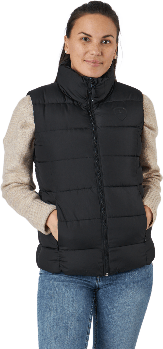 Tindra Waistcoat Black, Female, Kleding, jassen, Zwart, L