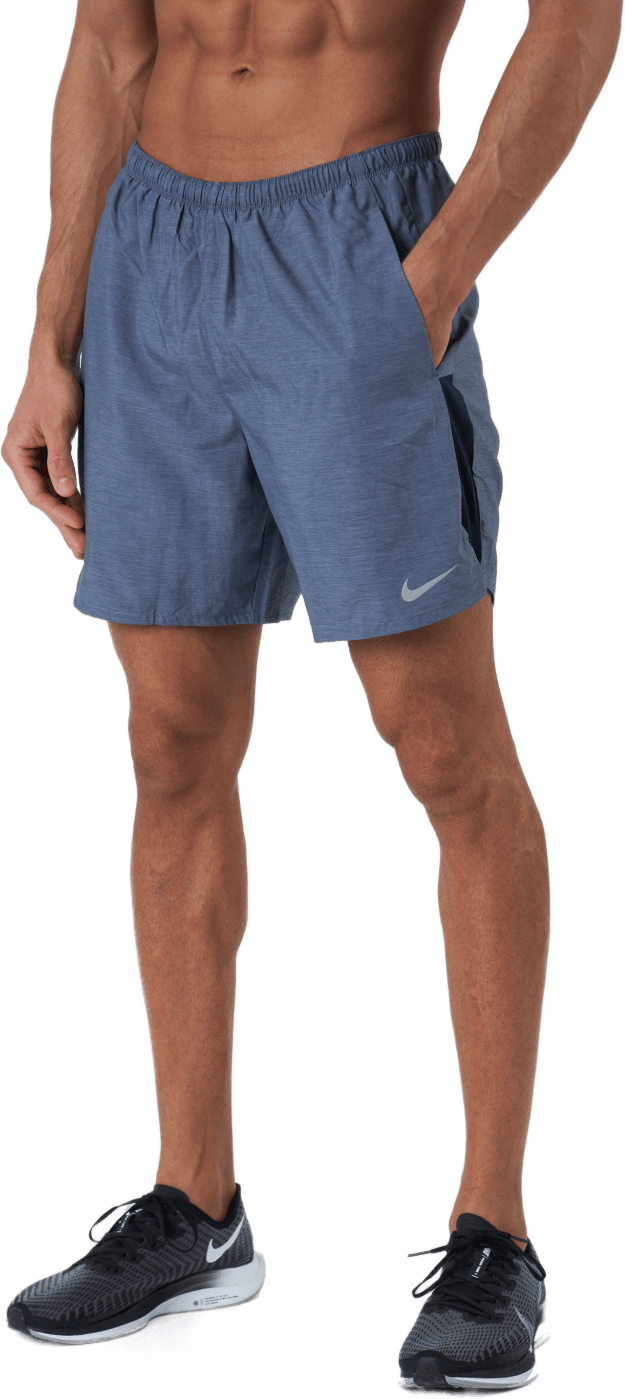 Challenger Men's 2-in-1 Runnin Obsidian/htr/reflective Silv, Male, Apparels, Shorts, Running, Grey, XXL