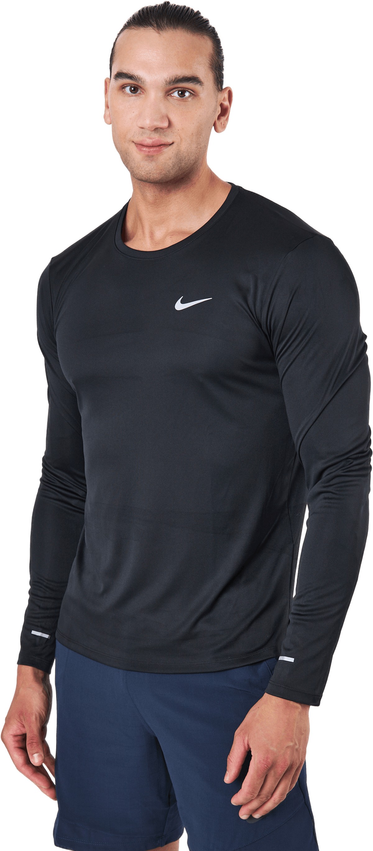 Dri-fit Miler Men's Long-sleev Black/reflective Silv | The best sport ...