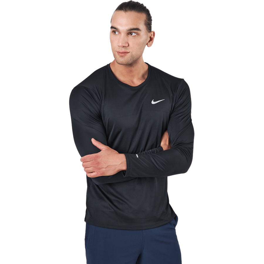 Dri-FIT Miler Men's Long-Sleeve Running Top BLACK/REFLECTIVE SILV - Bild 2
