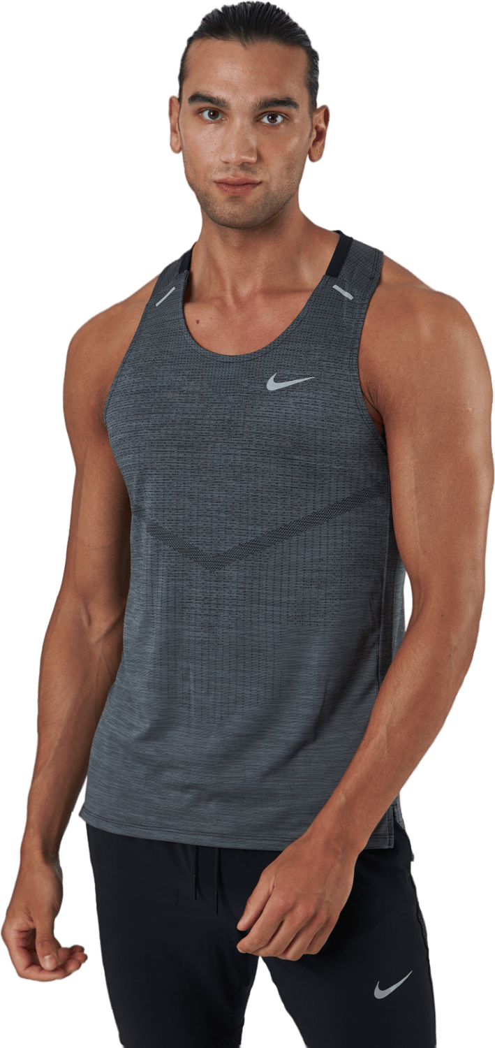 Dri-fit Adv Techknit Ultra Men Black/iron Grey/reflective Sil, Male, Apparels, Tops, Running, Grey, XL