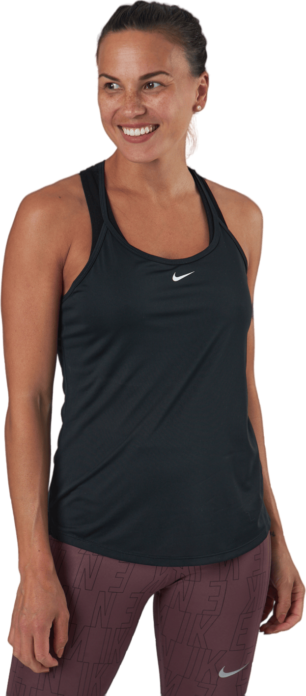 Dri-FIT One Elastika Women's Standard Fit Tank BLACK/WHITE, Female, Abbigliamento, Tops, Allenamento, Nero, XS