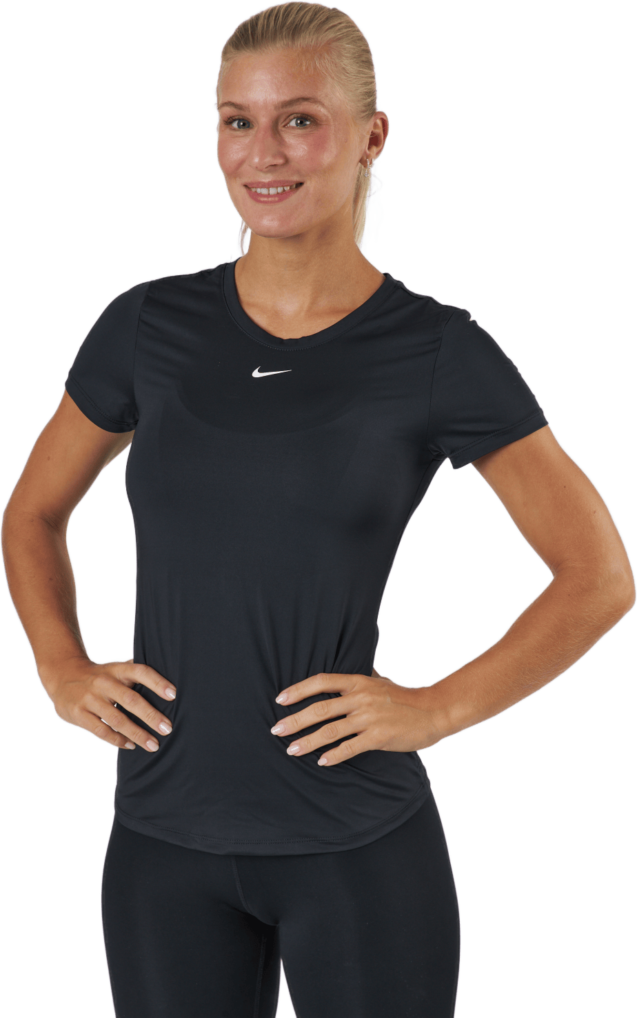 Dri-FIT One Women’s Slim Fit Short-Sleeve Top BLACK/WHITE