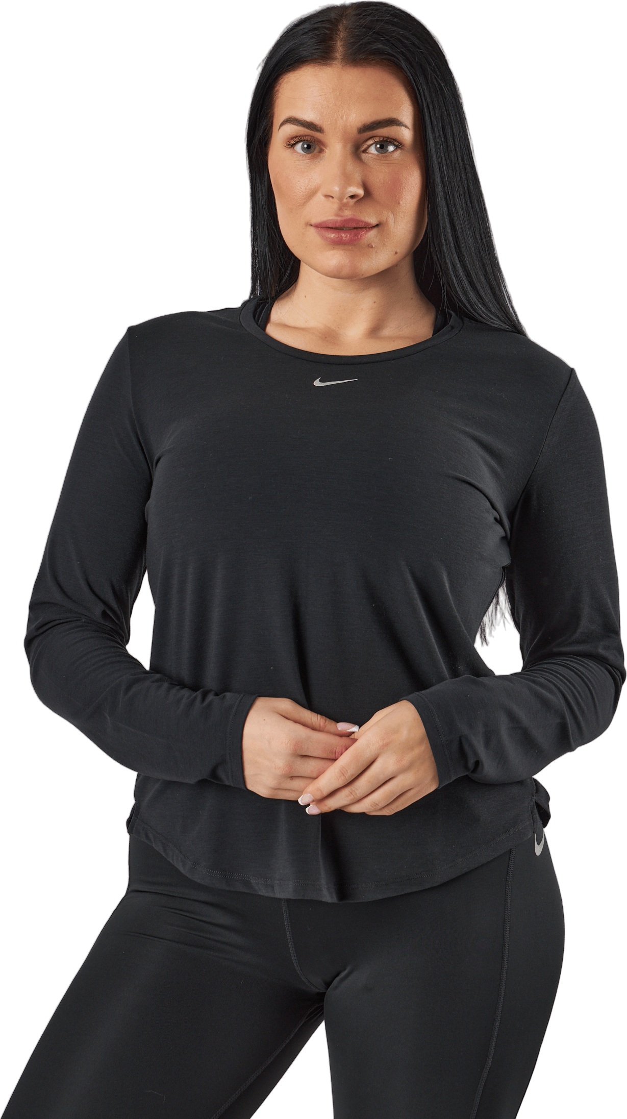 Dri-FIT One Luxe Women’s Standard Fit Long-Sleeve Top BLACK/REFLECTIVE SILV