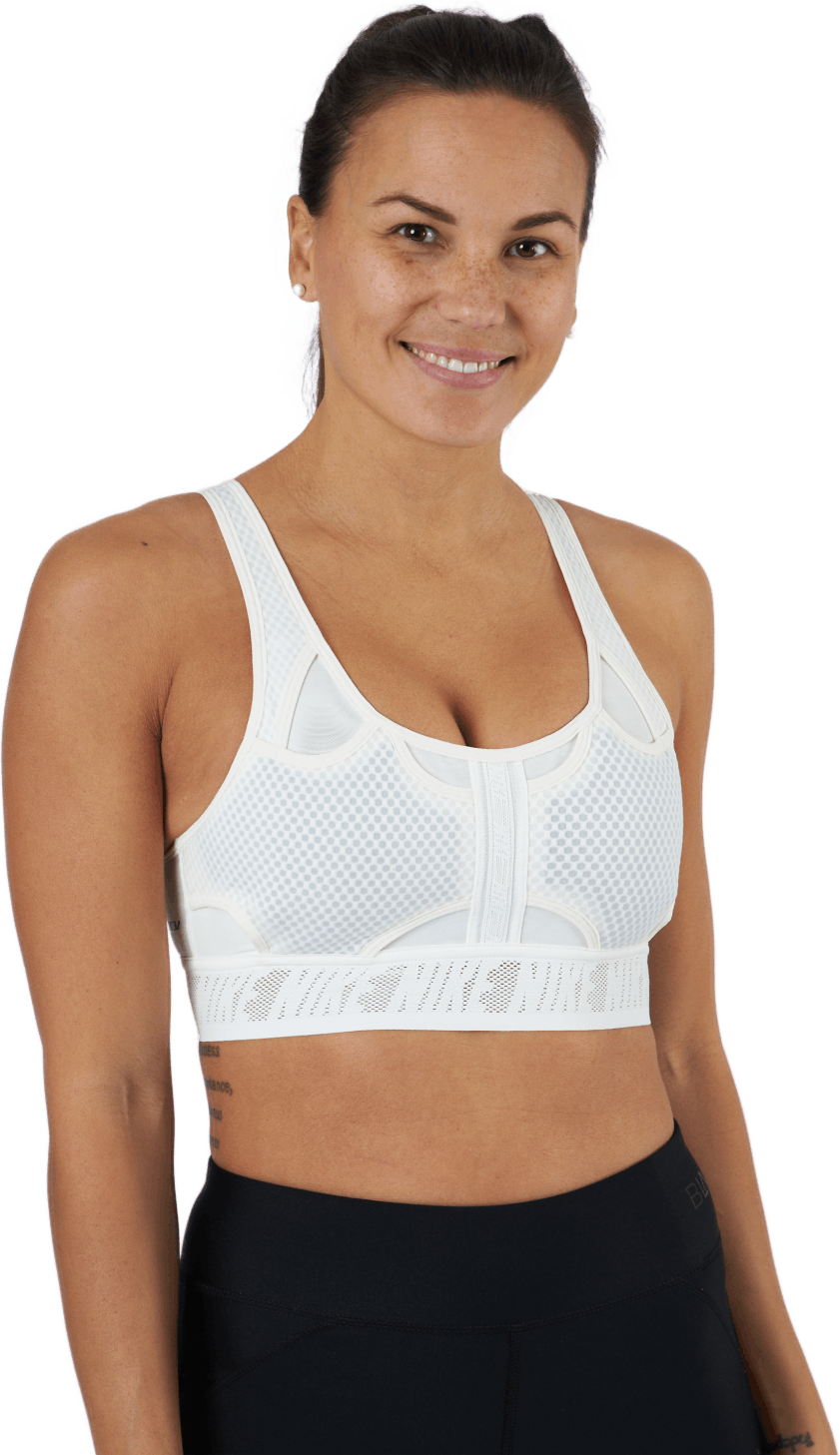 Dri-fit Adv Swoosh Women's Med Sail/sail/sail/white, Female, Kleding, Sport bh, Rennen, Wit, L