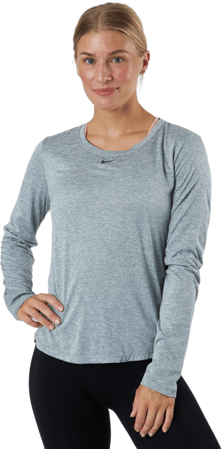 Dri-FIT One Women’s Standard Fit Long-Sleeve Top PARTICLE GREY/HTR/BLACK
