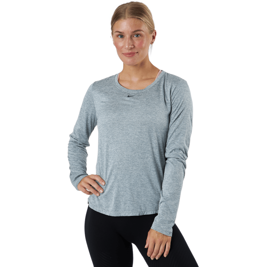 Dri-FIT One Women’s Standard Fit Long-Sleeve Top PARTICLE GREY/HTR/BLACK