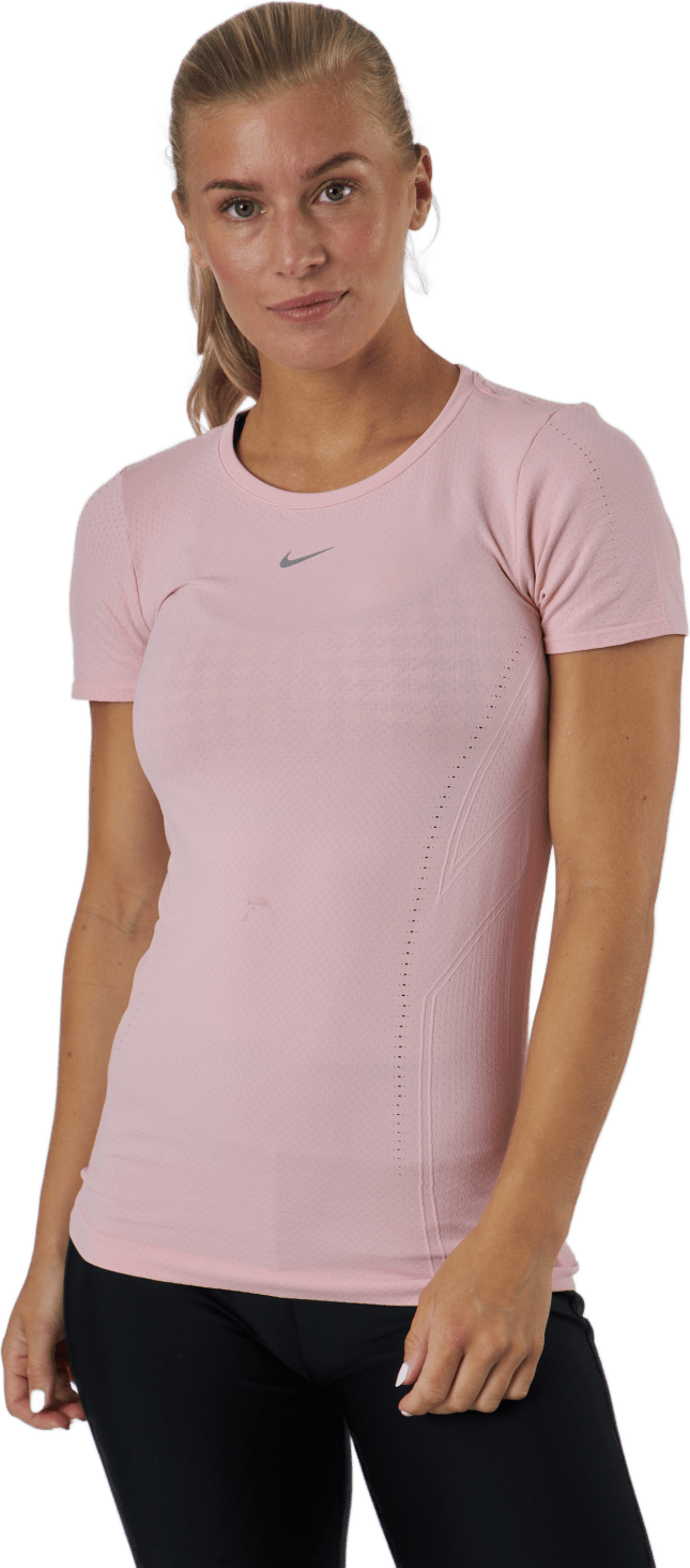 Dri-fit Adv Women's Seamless S Pink Glaze/reflective Silv, Female, Apparels, T-shirt, Workout, Pink, L