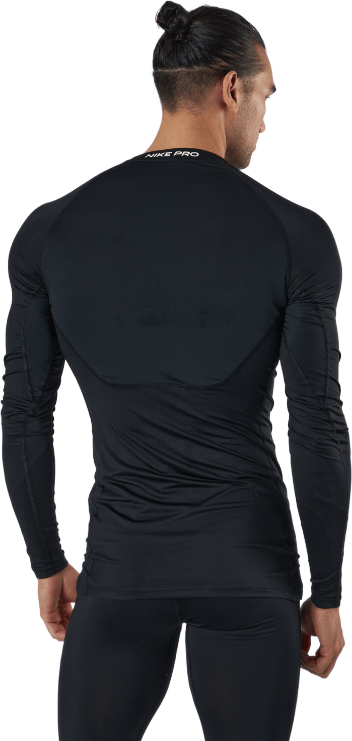 Nike Pro Dri-FIT Men's Tight Fit Long-Sleeve Top BLACK/WHITE - Bild 3