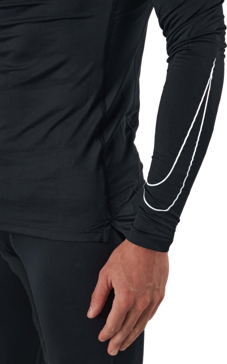 Nike Pro Dri-FIT Men's Tight Fit Long-Sleeve Top BLACK/WHITE - Bild 5