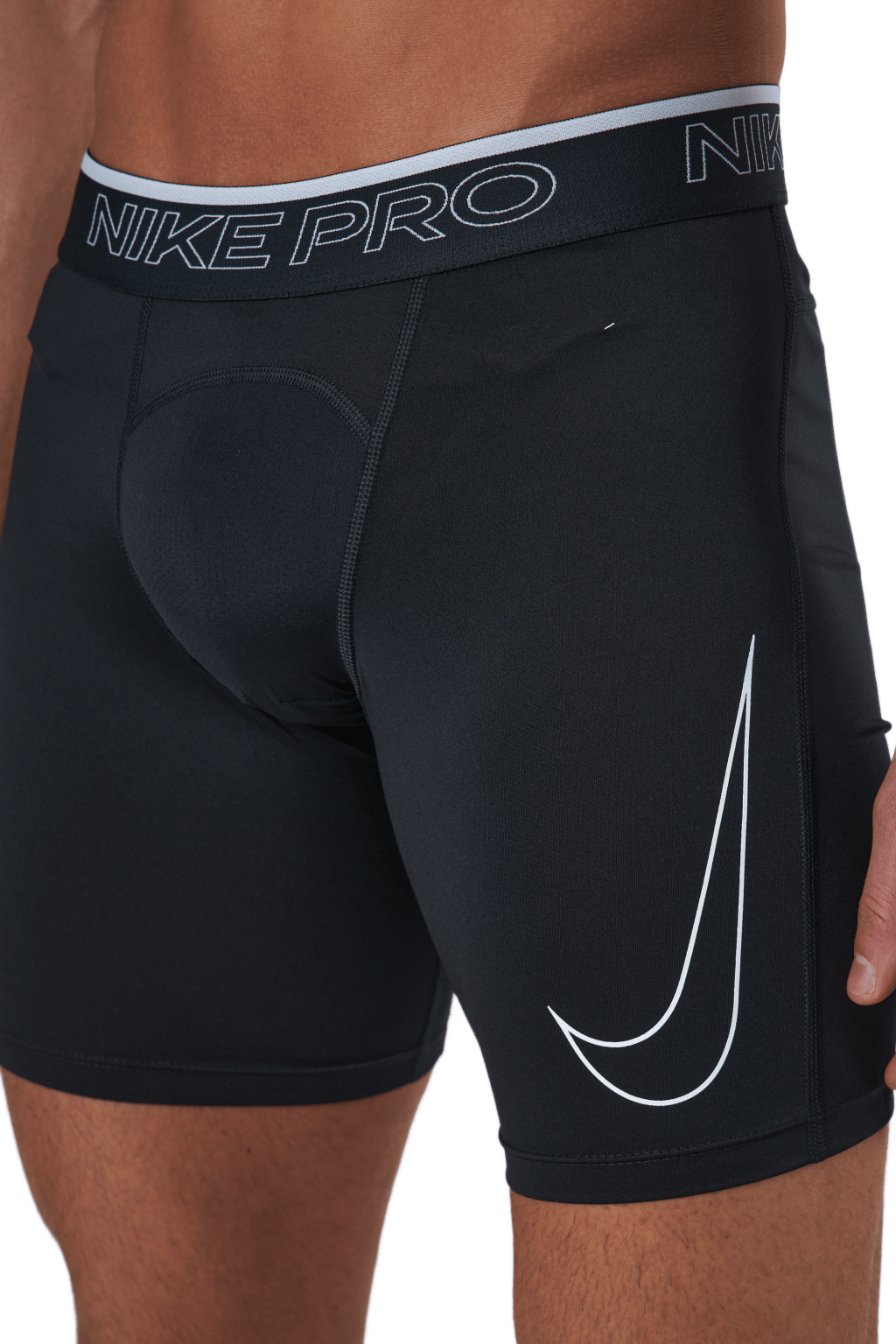 Nike Pro Dri-FIT Men's Shorts BLACK/WHITE - Bild 4