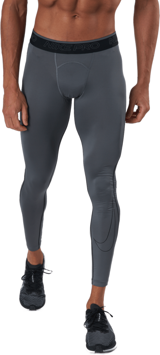 Nike Pro Dri-FIT Men's Tights IRON GREY/BLACK/BLACK, Male, Kläder, Tights, Träning, Svart, XXL