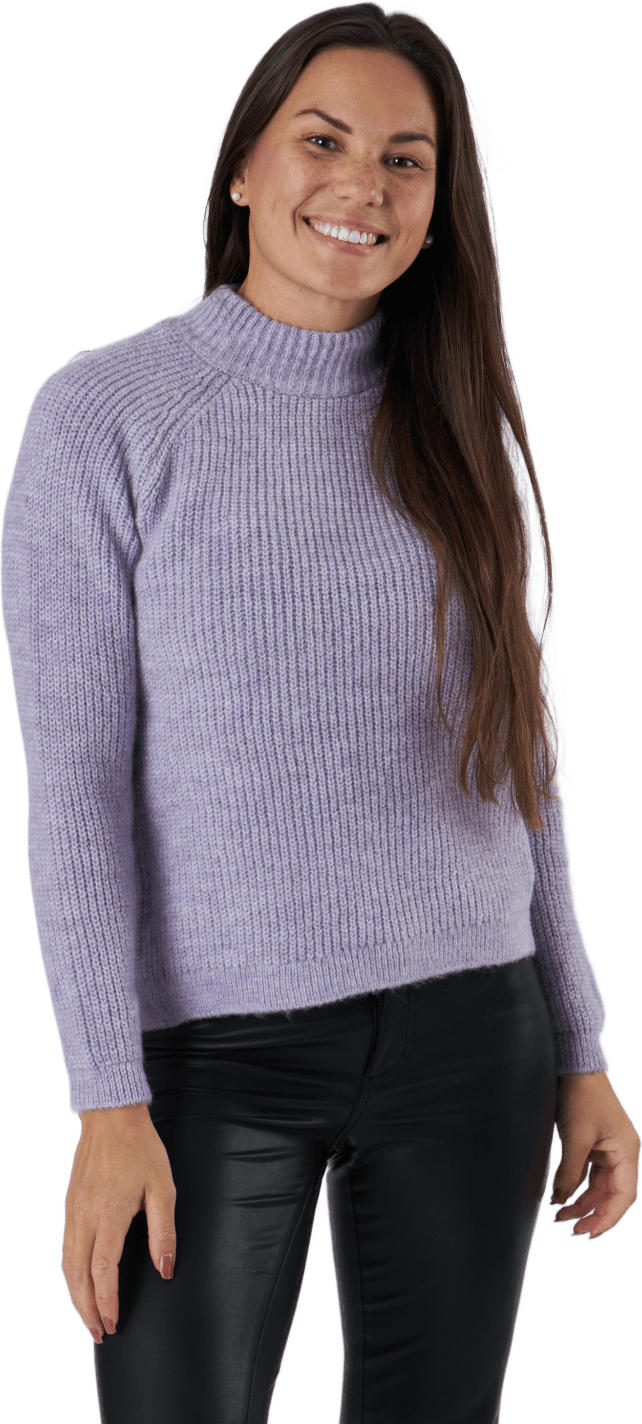 Onljade L/s Pullover Knt Orchid Petal, Female, Klær, Skjorter, Lilla, M