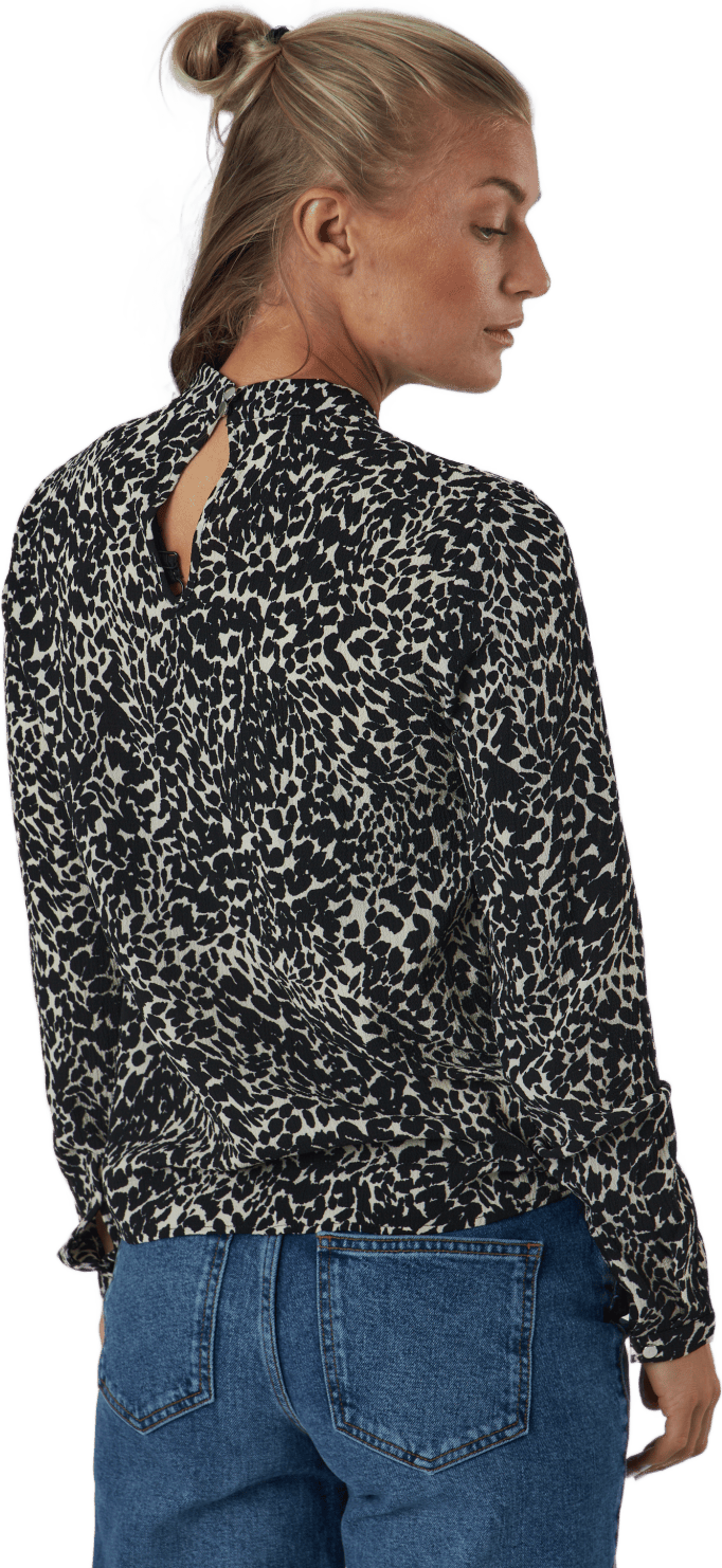 Onlnew Mallory  L/s Blouse Aop Whitecap Gray - Bild 3