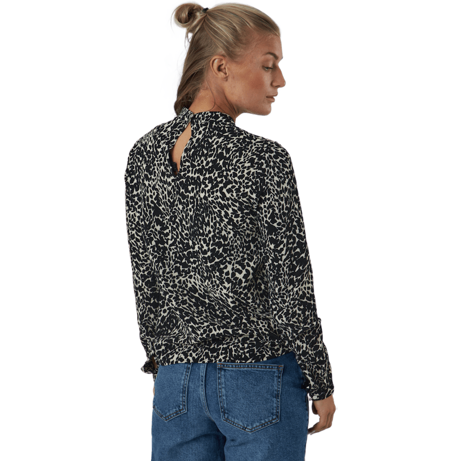 Onlnew Mallory L/s Blouse Aop Whitecap Gray - Bild 3
