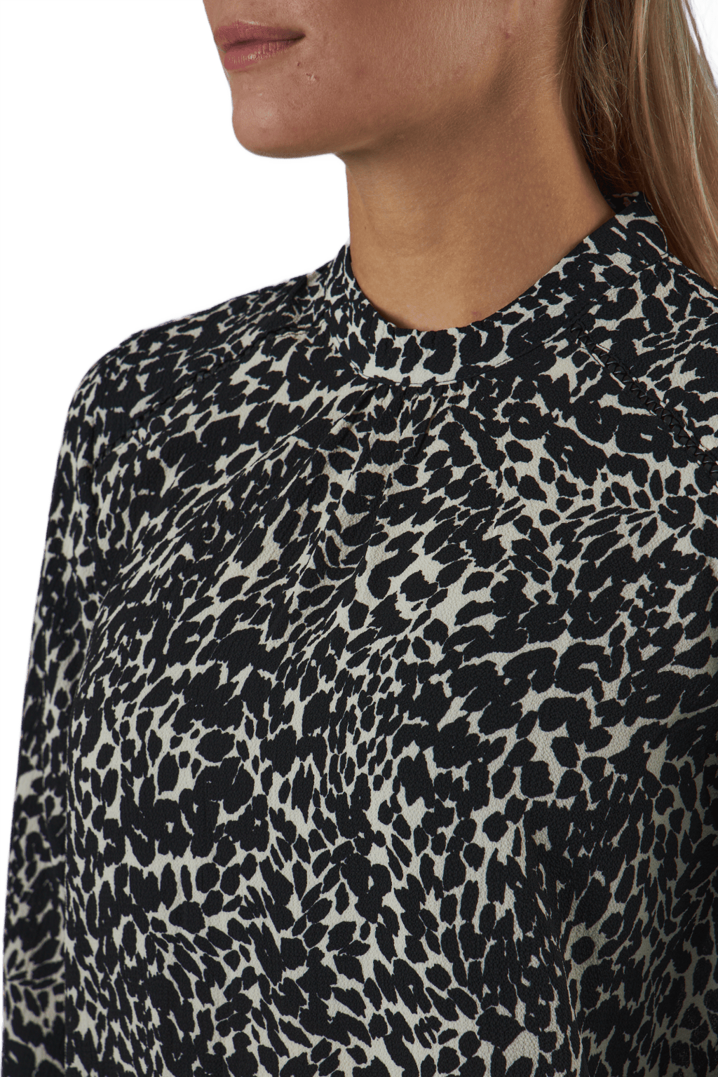 Onlnew Mallory  L/s Blouse Aop Whitecap Gray - Bild 4