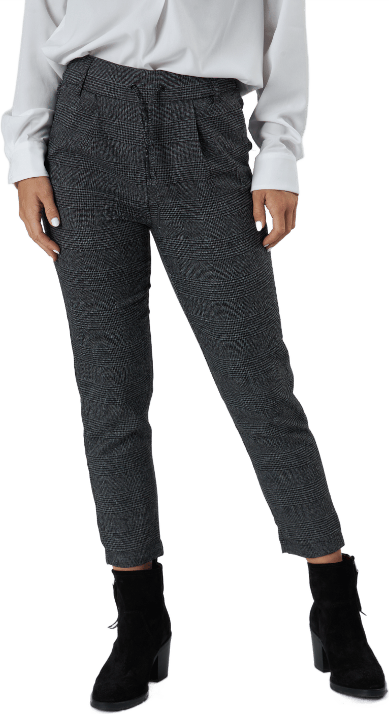 Onlpoptrash Soft Check Pant Black
