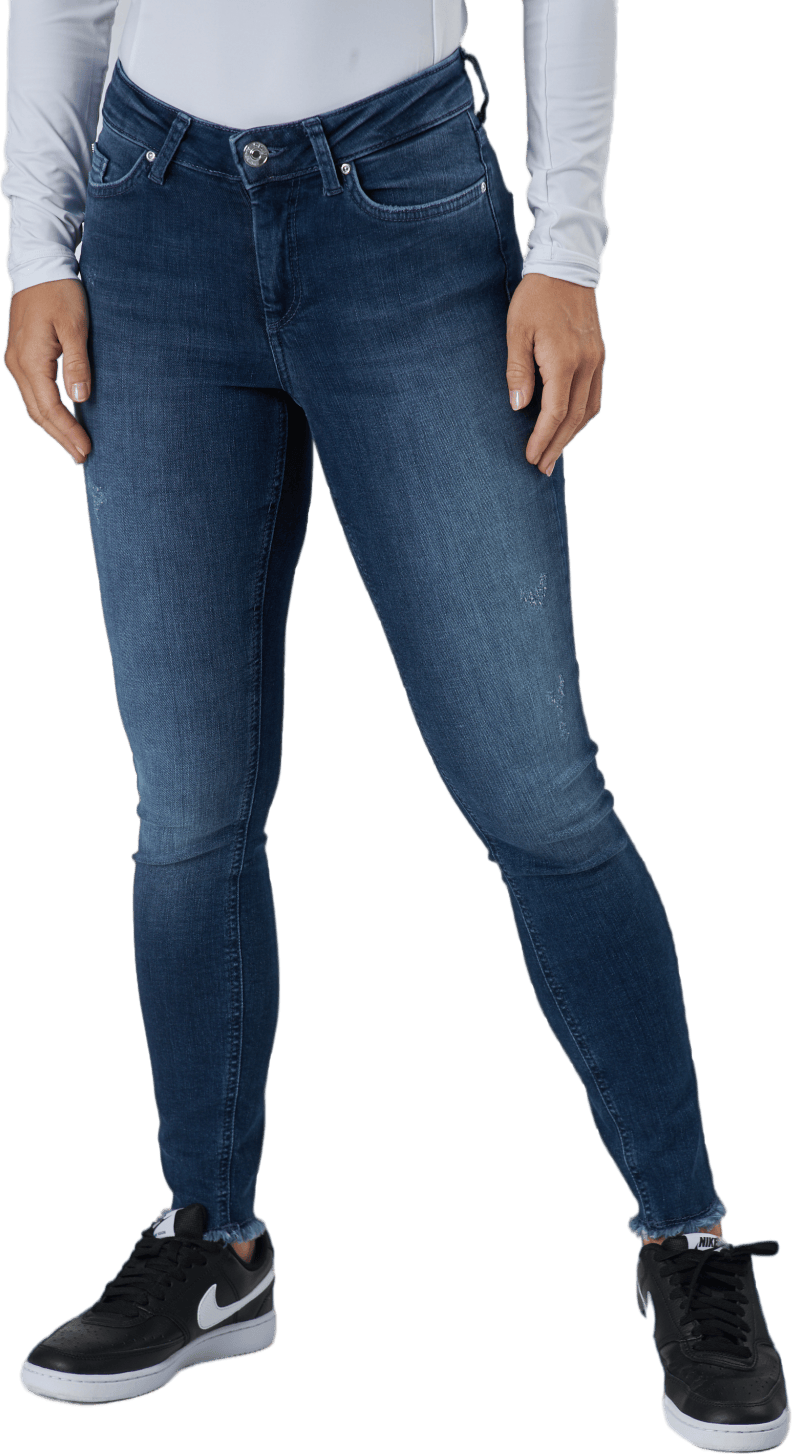 Onlblush Life Mid Sk Ank Raw R Dark Blue Denim - Bild 2