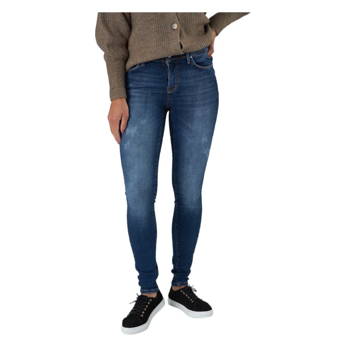 Onlshape Life Reg Sk Rea703 Dark Blue Denim, Female, Apparels, Pants, Blue, 28"/32"