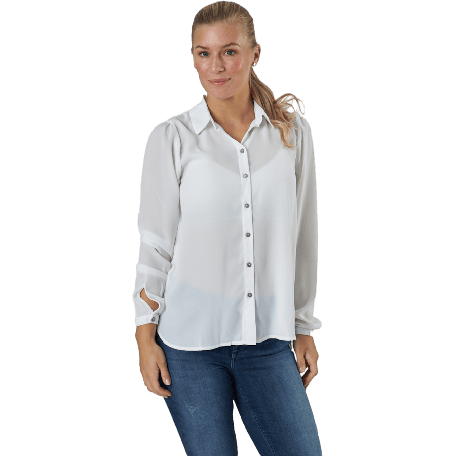 Onlcloudy Ls Shirt Wvn Cloud Dancer