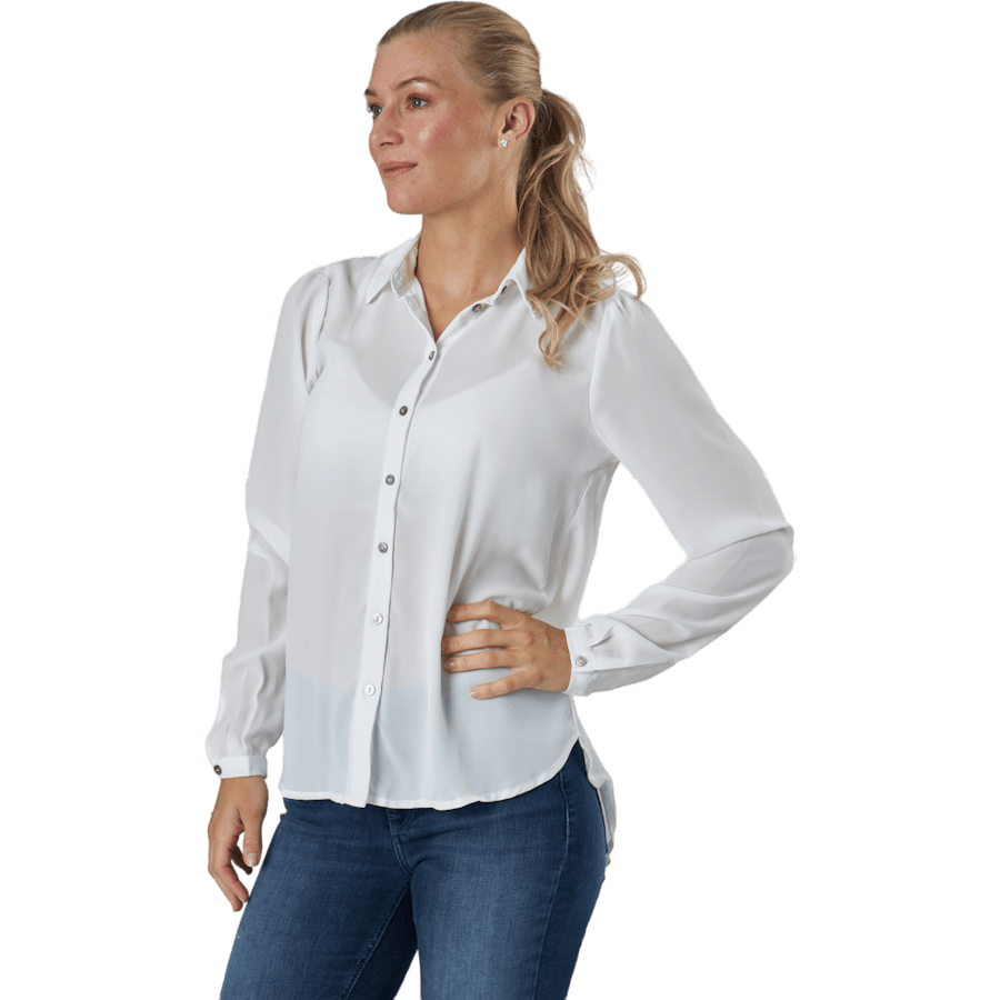 Onlcloudy Ls Shirt Wvn Cloud Dancer - Bild 2