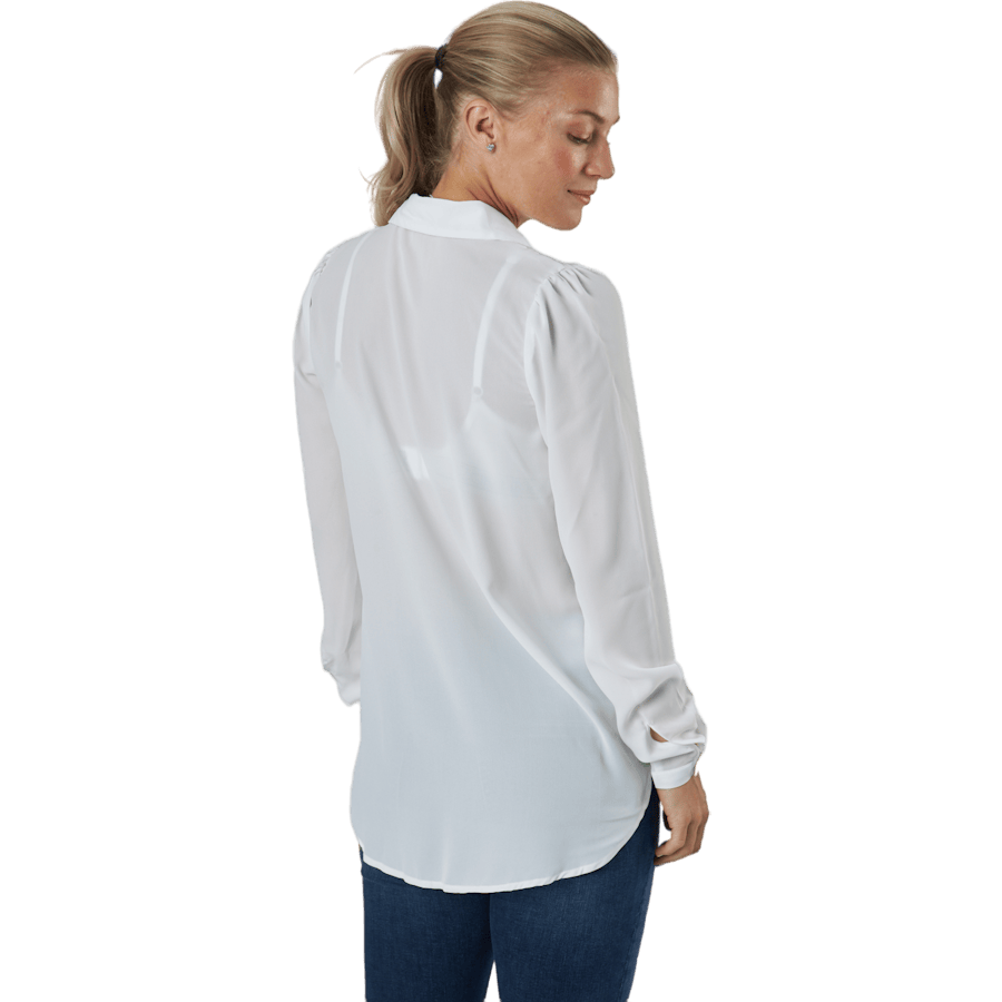 Onlcloudy Ls Shirt Wvn Cloud Dancer - Bild 3