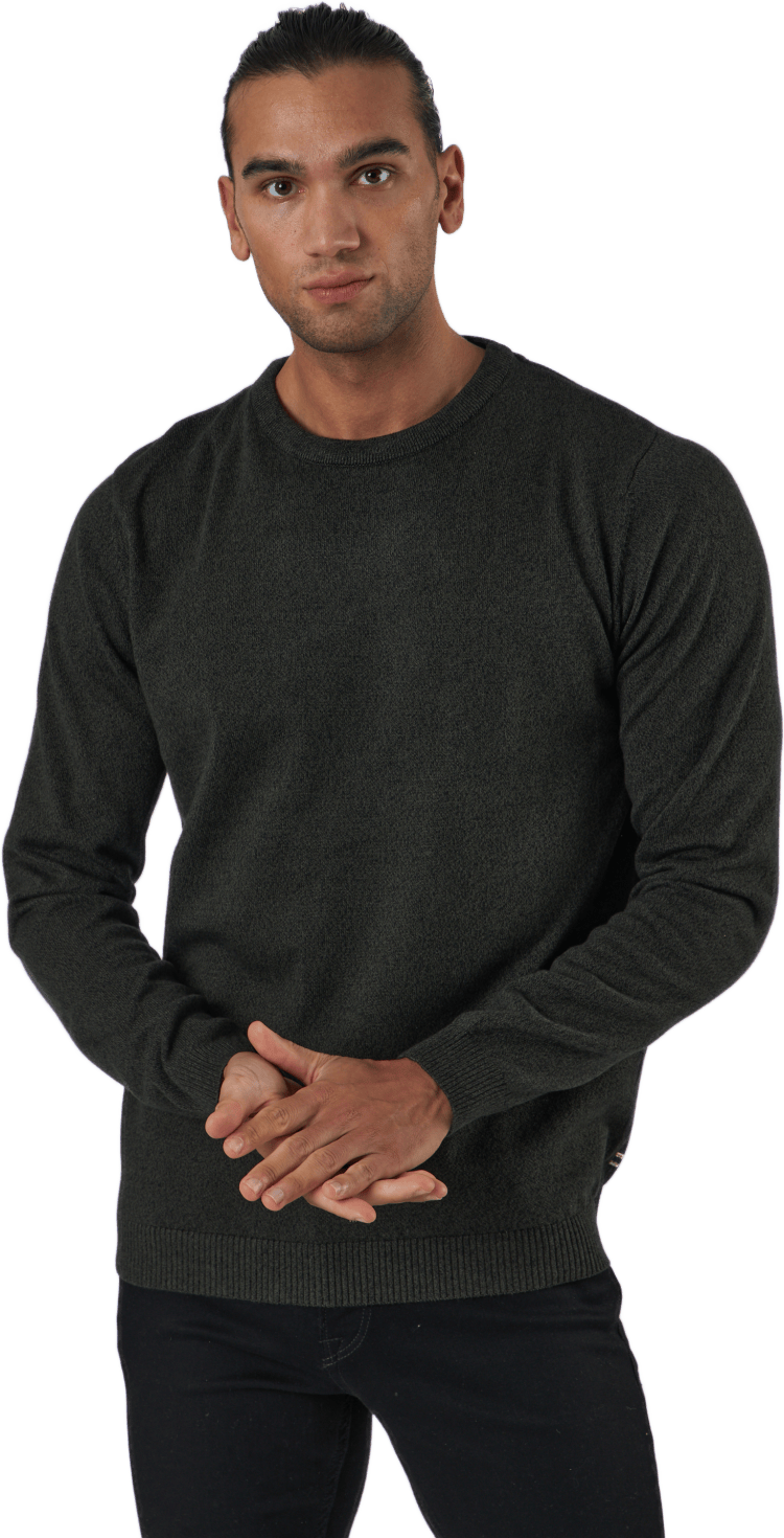 Jjebasic Knit Crew Neck Forest Night