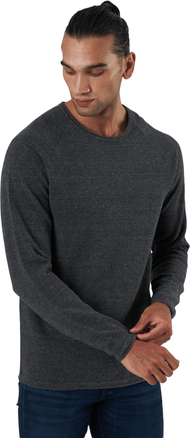 Jjehill Knit Crew Neck Dark Grey Melange - Bild 2