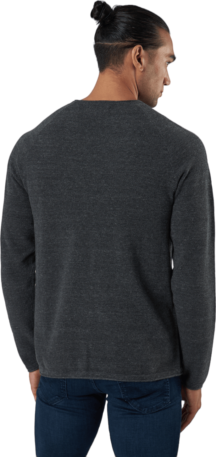 Jjehill Knit Crew Neck Dark Grey Melange - Bild 3