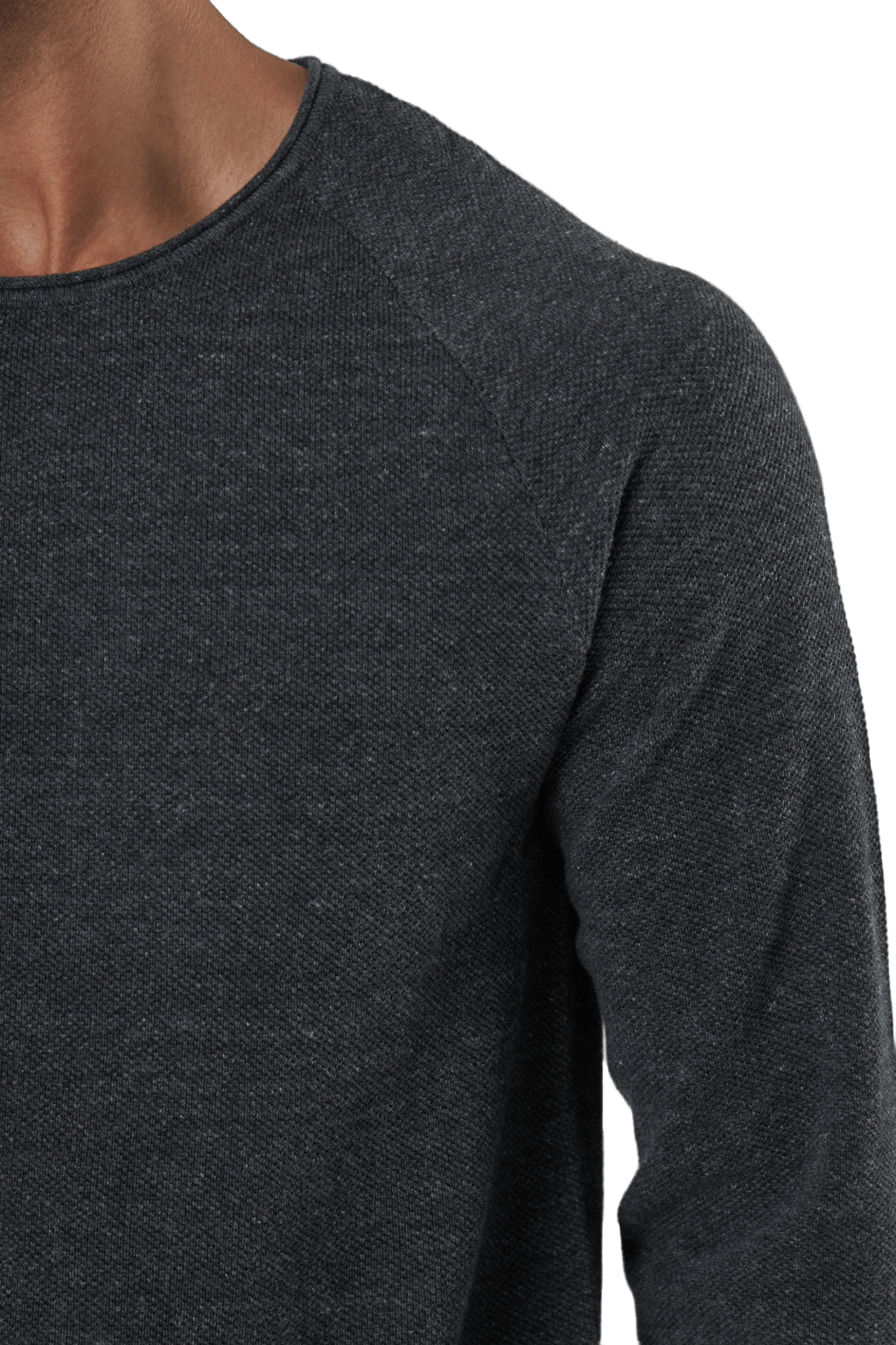Jjehill Knit Crew Neck Dark Grey Melange - Bild 5