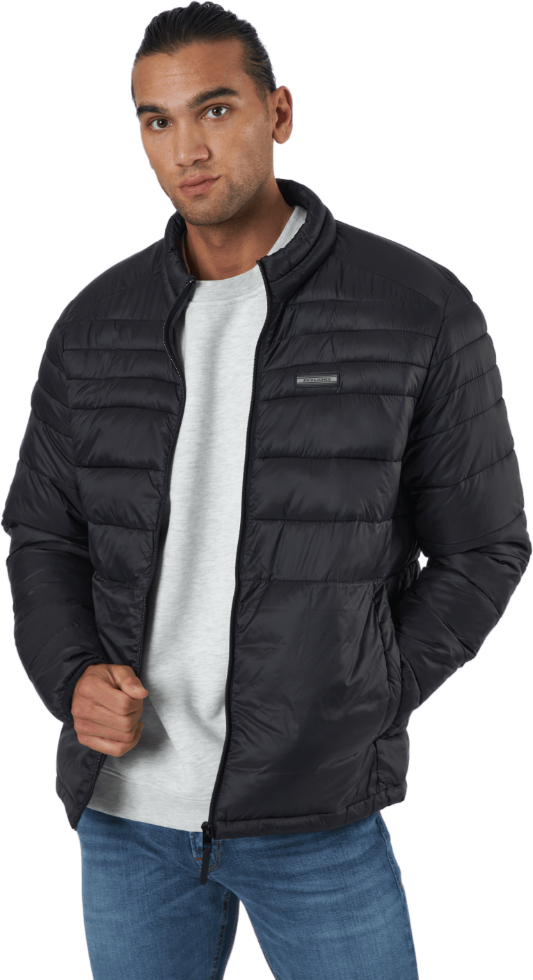 Jjeace Puffer Collar Sts Black, Male, Apparels, jackets, Black, XL