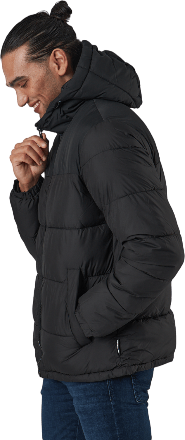 Jjpaul Puffer Hood Black, Male, Apparels, jackets, Black, L