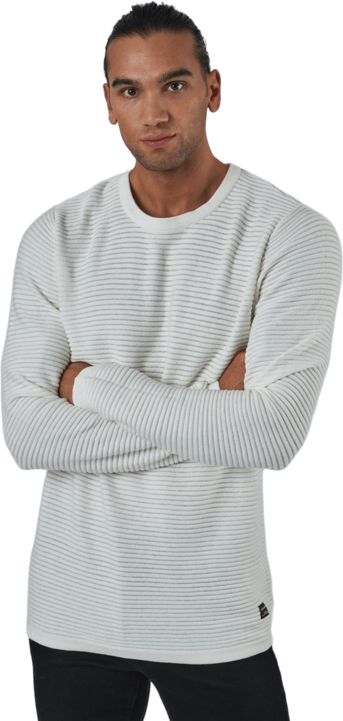 Jjewind Knit Crew Neck Cloud Dancer - Bild 2