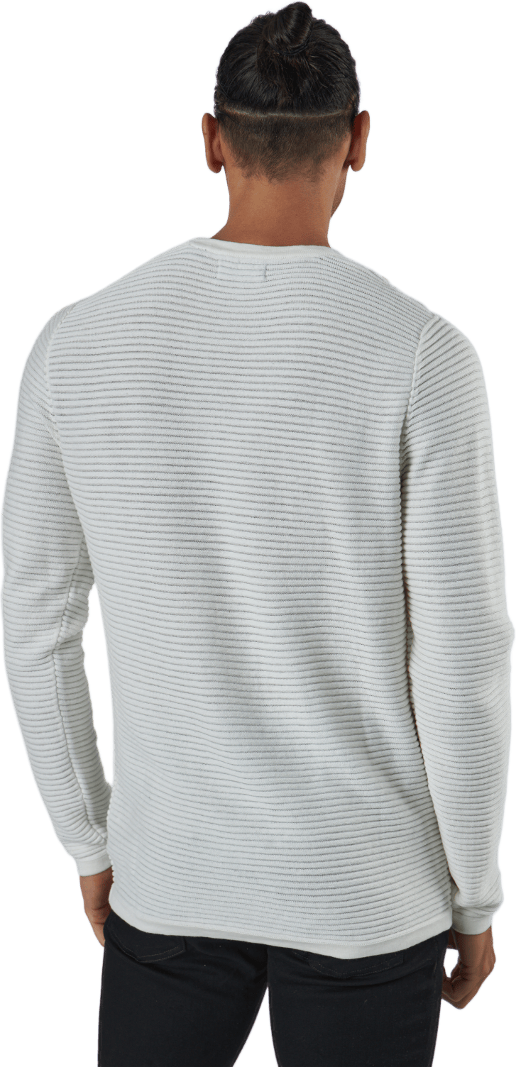 Jjewind Knit Crew Neck Cloud Dancer - Bild 3