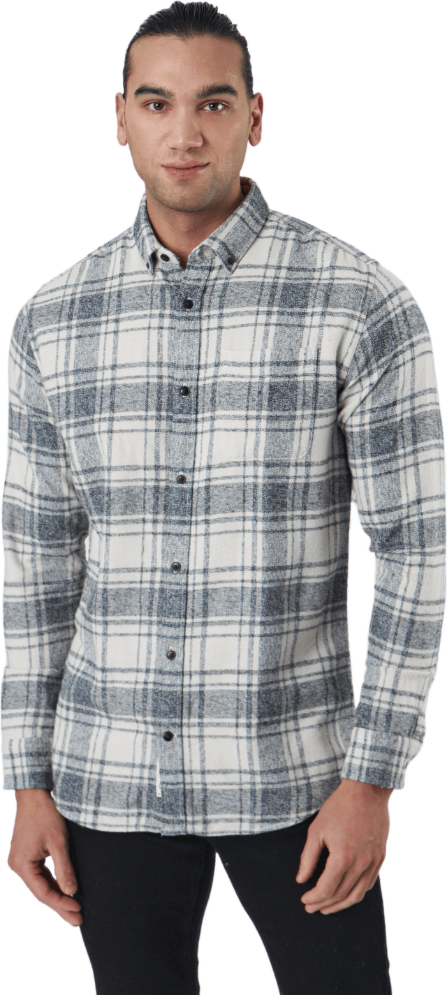 Jprbluclassic Denver X-mas Shi Almond Milk, Male, Kläder, Skjortor, Flerfärgad, M