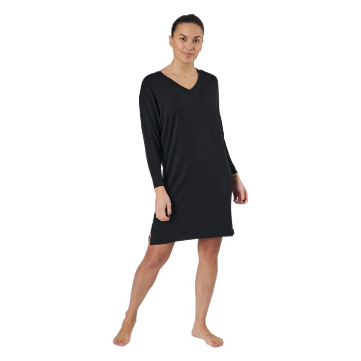 L/s Nightshirt Black, Female, Abbigliamento, gonne e vestiti, Nero, XL