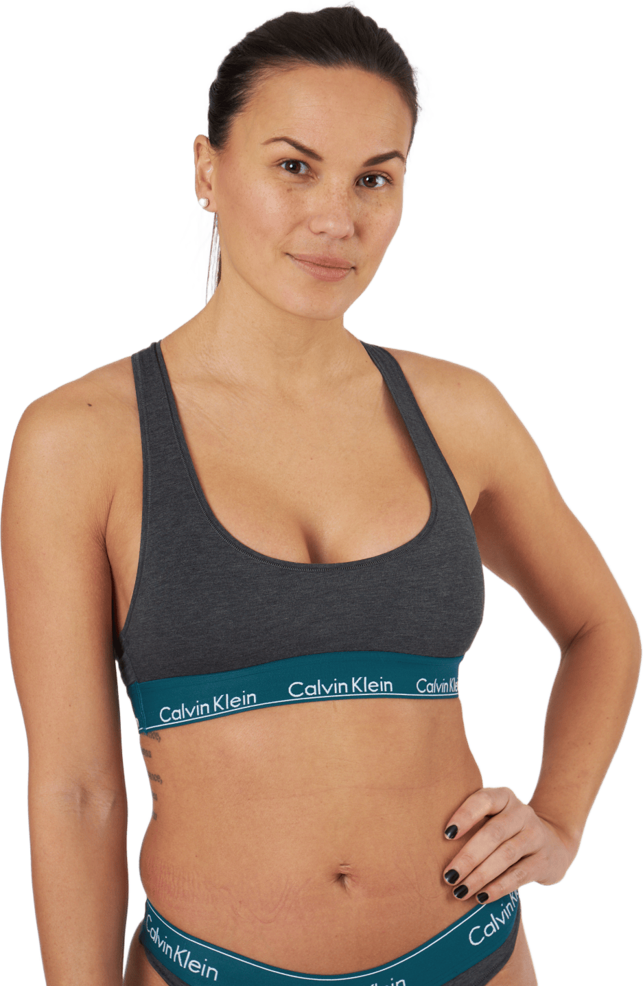 Bralette Charcoal Heather_topaz Gemston, Female, Klær, Undertøy, Svart, XS