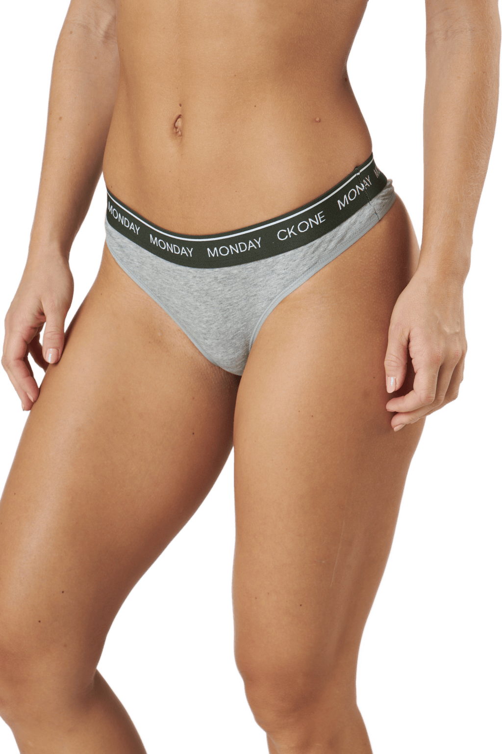 Thong 7pk Grey Heather_colour Wb, Female, Apparels, Underwear, Grey, S