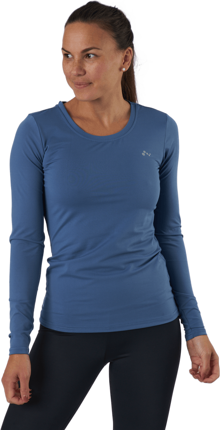 Onpclarisa Ls Training Tee Bijou Blue, Female, Apparels, T-shirt, Workout, Blue, L