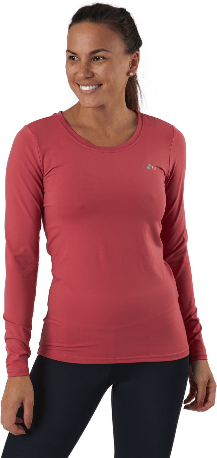 Onpclarisa Ls Training Tee Holly Berry, Female, Apparels, T-shirt, Workout, Pink, M