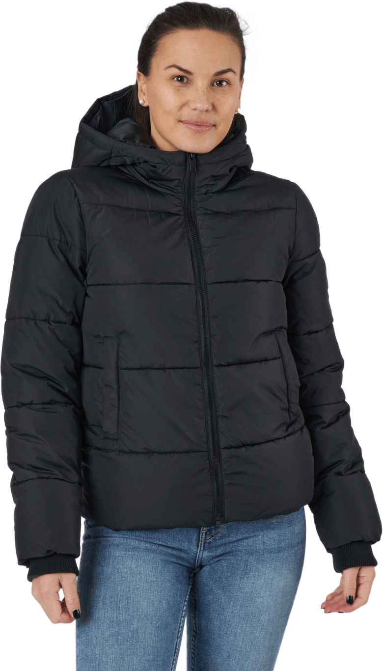 Pcbee New Short  Puffer Jacket Black, Female, Bekleidung, Jacken, Schwarz, L