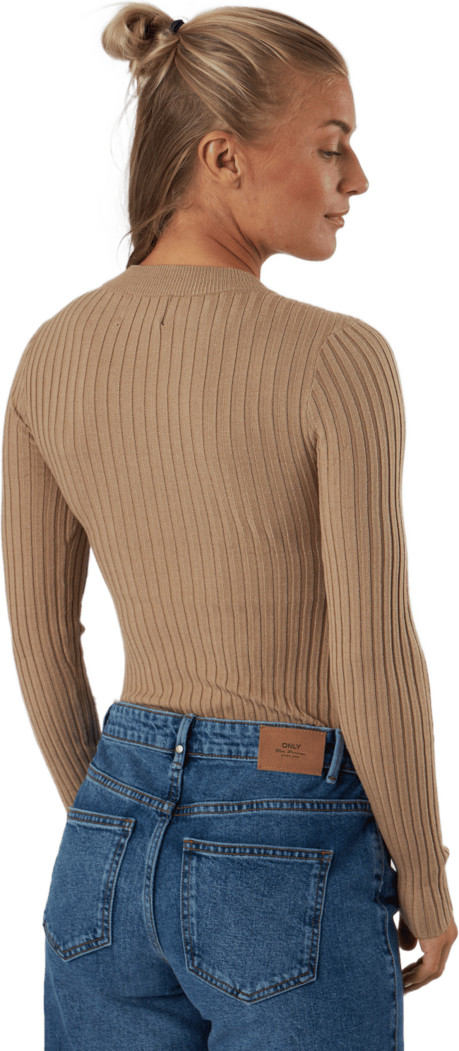 Pccrista Ls O-neck Knit  Bc Silver Mink - Bild 3