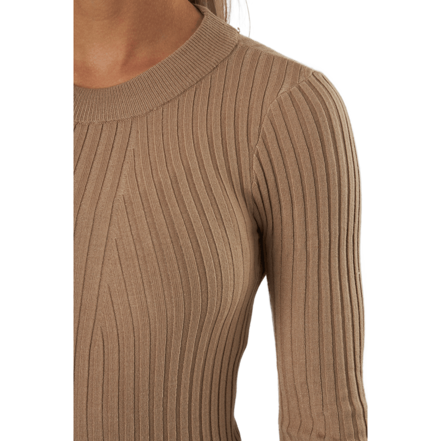 Pccrista Ls O-neck Knit Bc Silver Mink - Bild 4