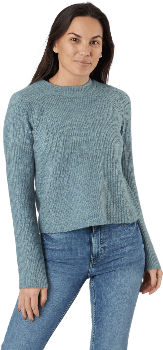 Pcellen Ls O-neck Knit  Bc Trooper, Female, Kleding, Overhemden, Blauw, XS