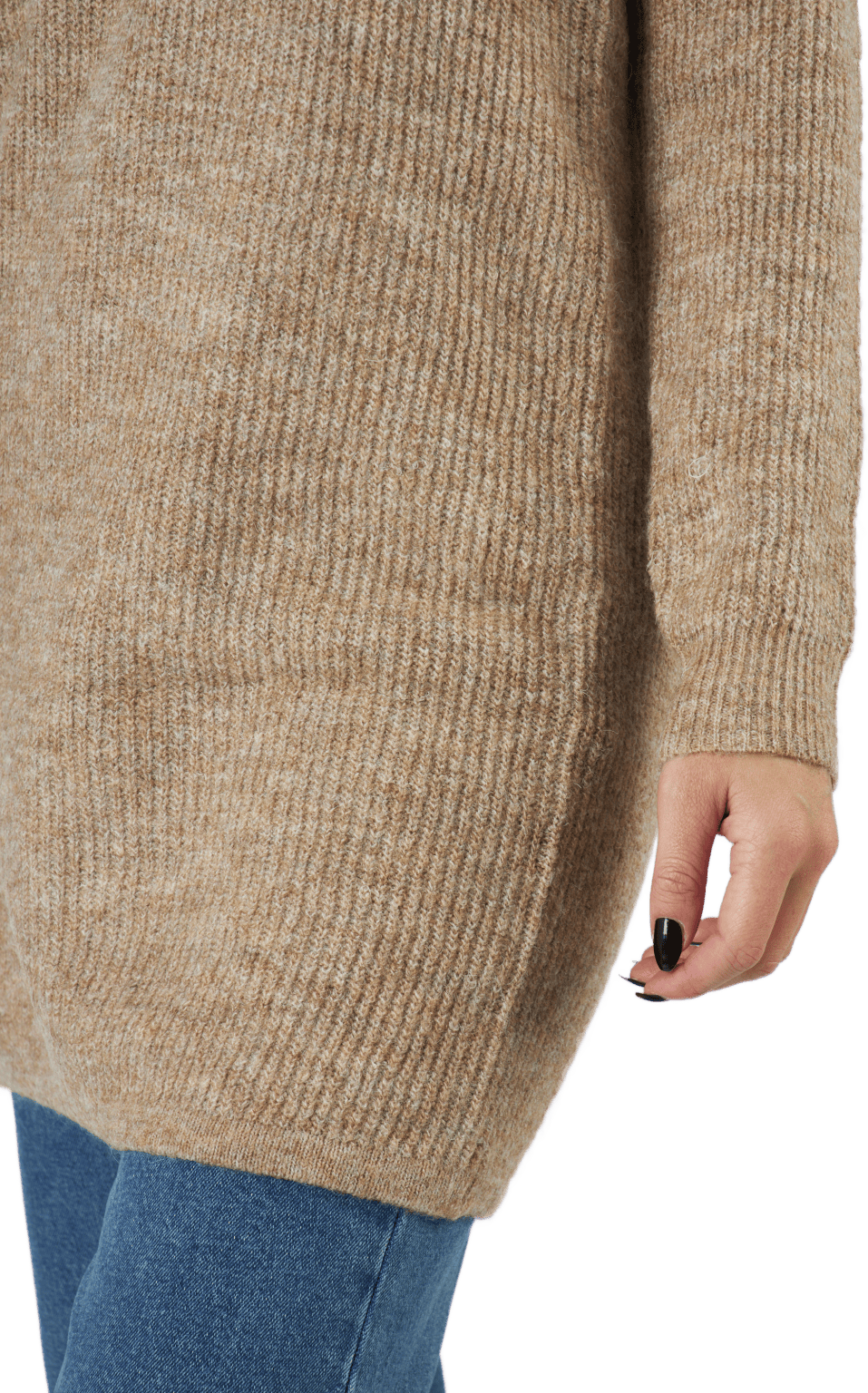 Pcellen Ls V-neck Knit Dress   Silver Mink - Bild 6