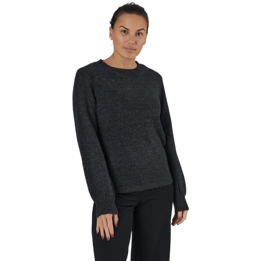 Pcperla Ls Knit Bc Dark Grey Melange