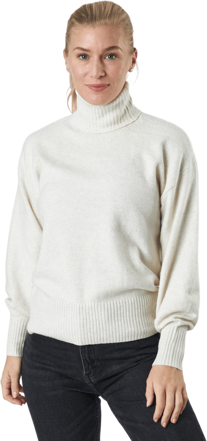 Pccava Ls High Neck Knit  Bc Birch